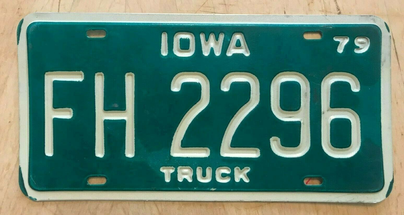 1979 Iowa Truck License Plate " Fh 2296 " Ia 79