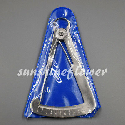 Steel Dental Lab Wax Metal Crown Gauge Caliper Ruler Dental Surgical Instruments