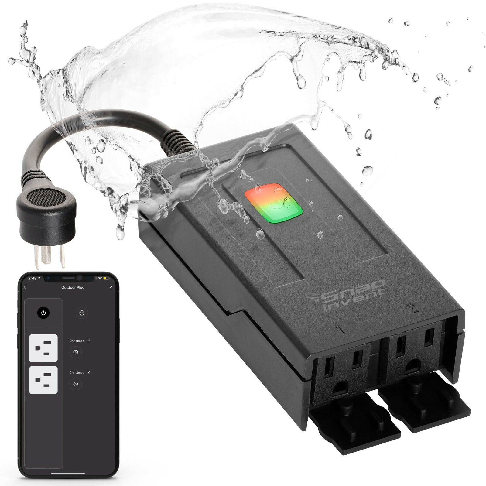 Smart Heavy Duty Outdoor Wifi Plug Waterproof Socket, Electrical Power Extension