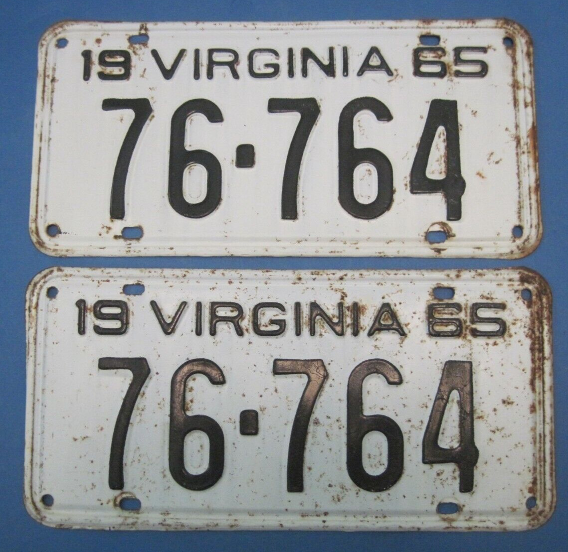 1965 Virginia License Plates Dmv Cleared For Vintage Registration