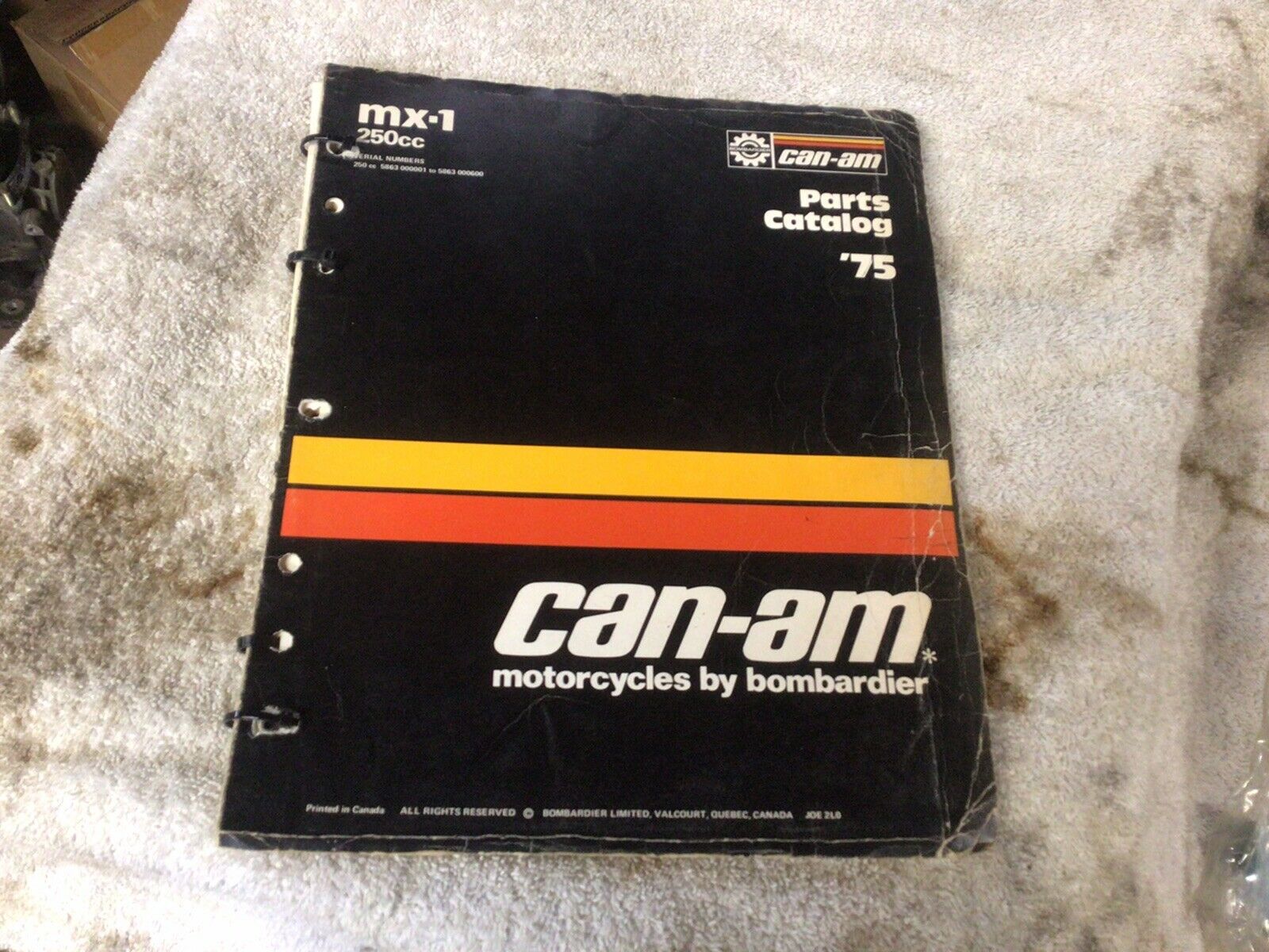 Can-am Mx-1  250  Motorcycle Parts Catalog 1975 Vintage Moto X