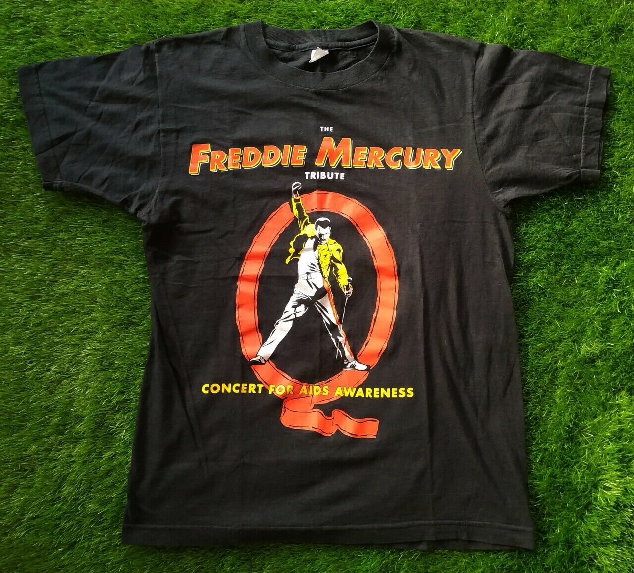 Freddy Mercury Queen Tribute Concert 1992 Official T-shirt Wembley Aids L Size