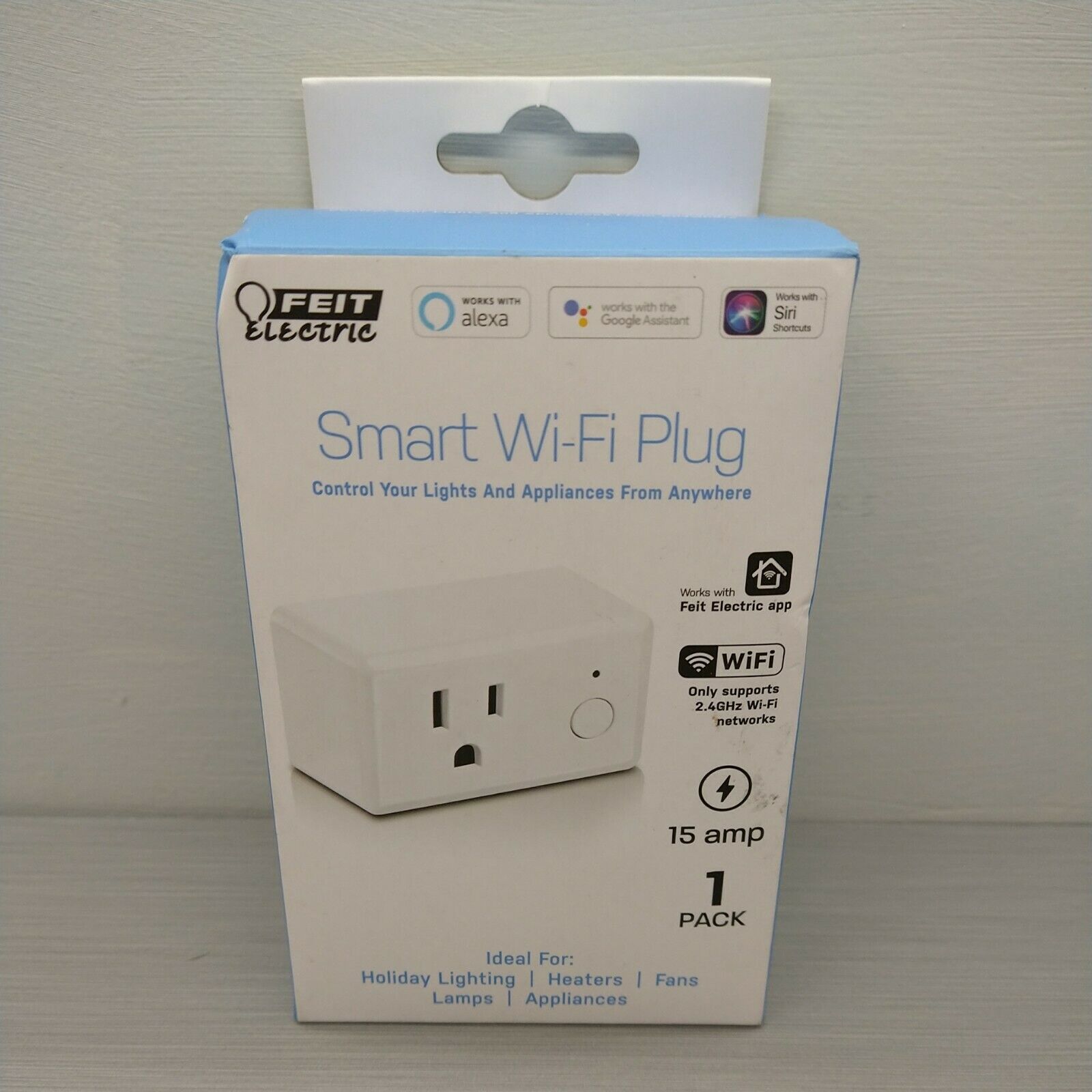 Feit Electric Wifi Smart Plug Works With Alexa Or Google Home. New!