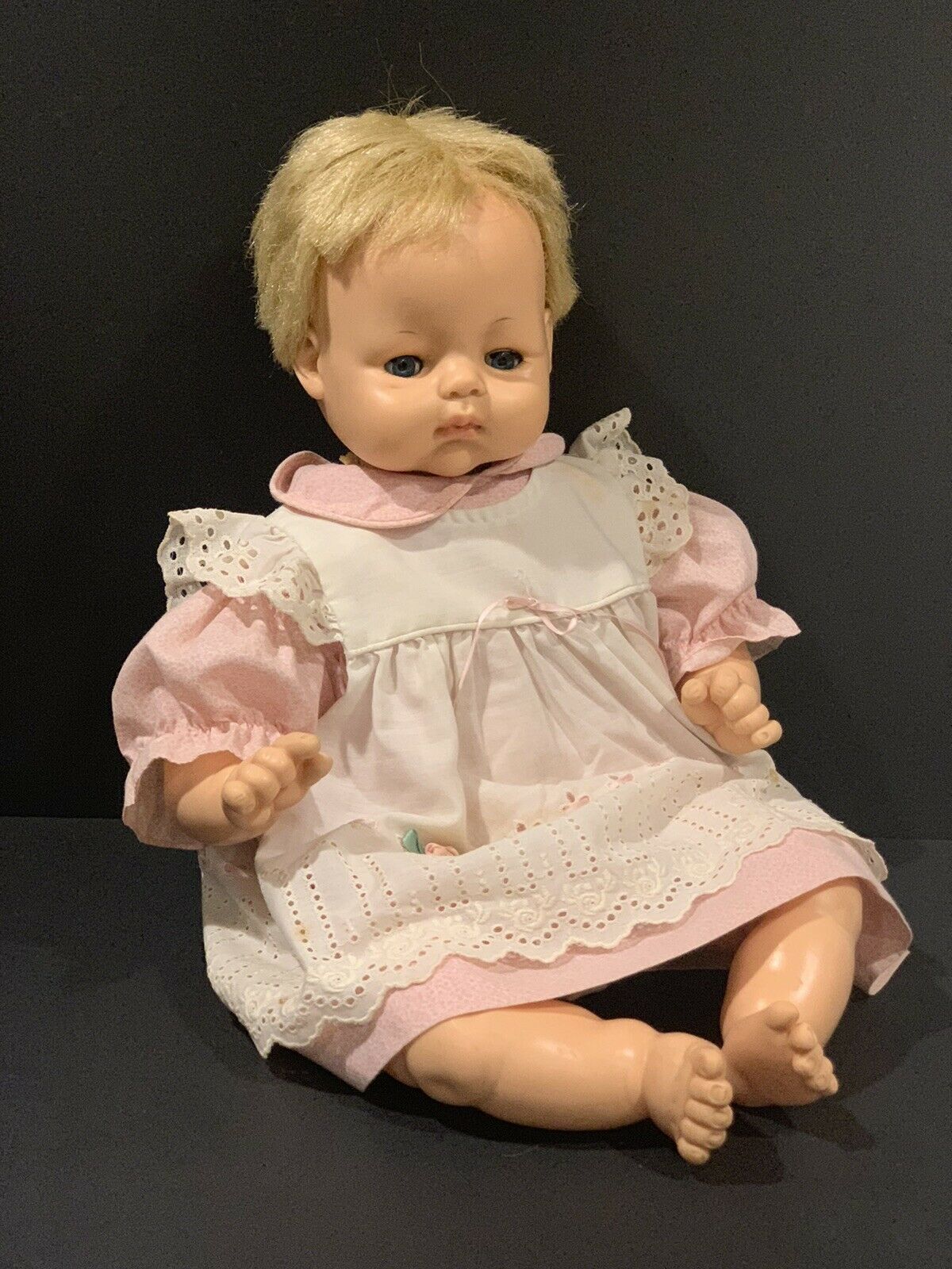 Large 21" Vintage Vinyl Cloth Baby Doll Marked Horsman Dolls 1961 - Fast Ship