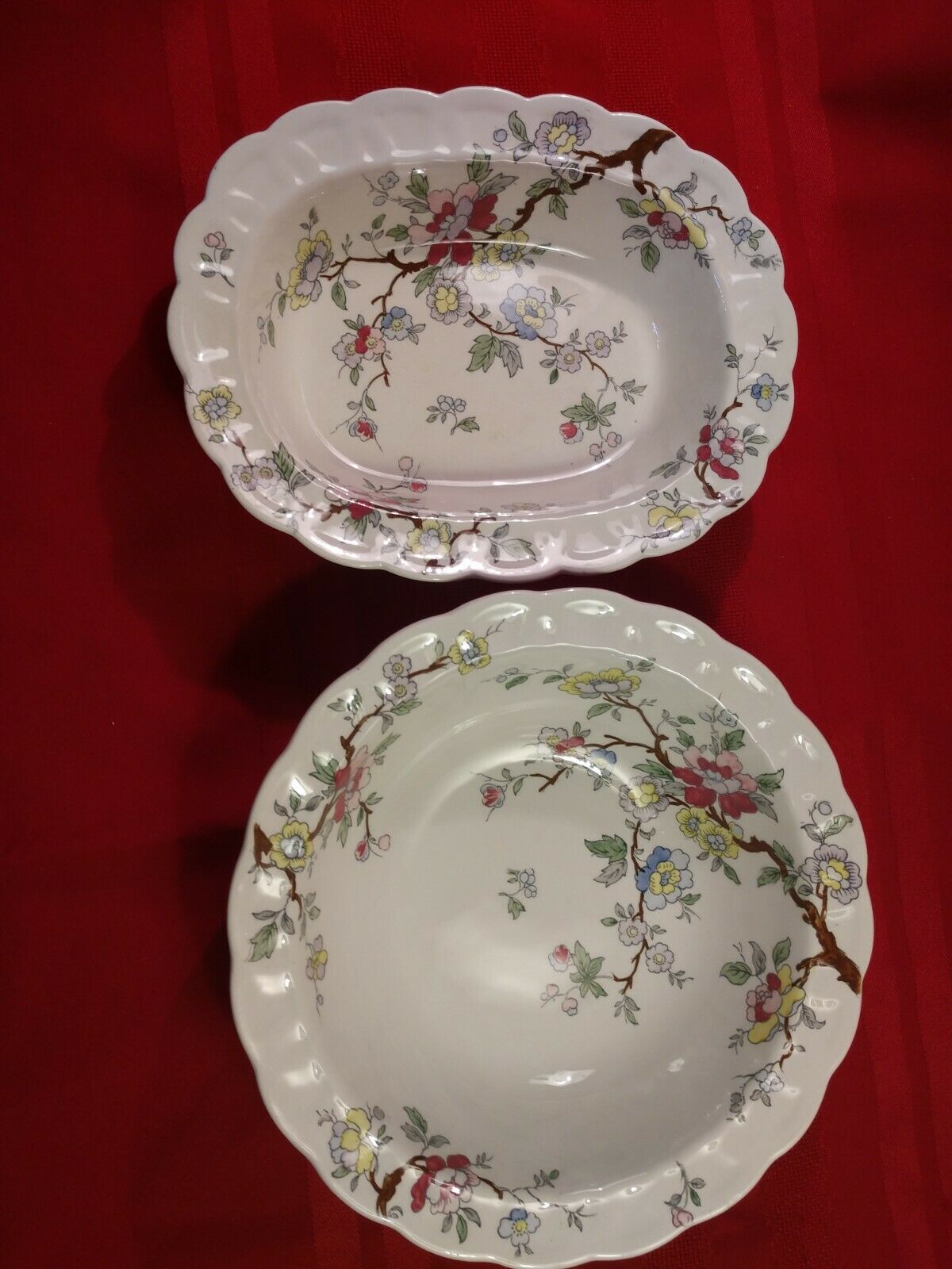Two Booths "chinese Tree" A8001 Serving Bowls, Made In England, Vntg