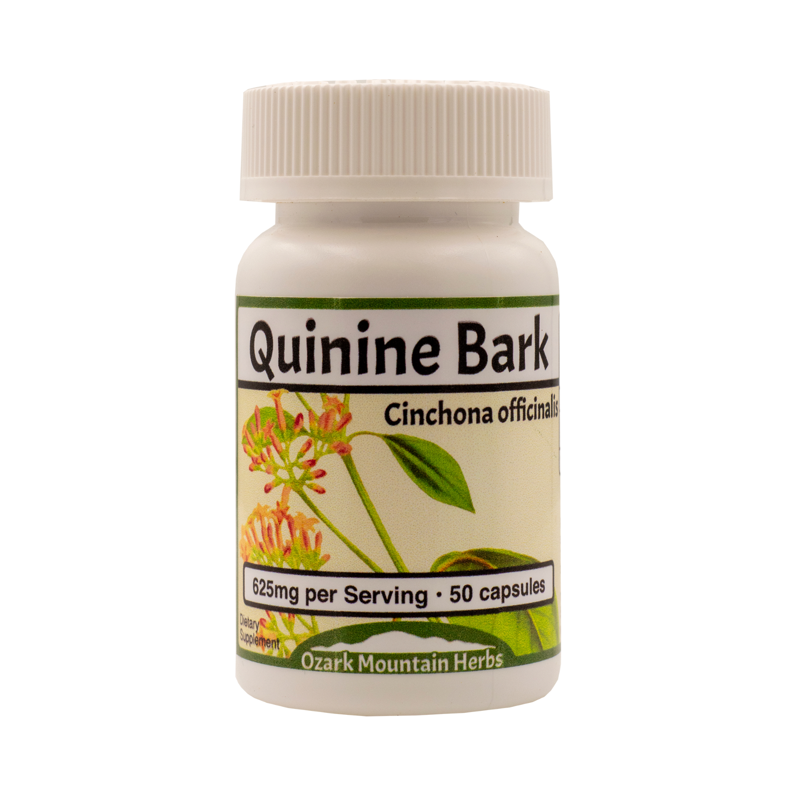 Quinine - Cinchona Bark Capsules 625mg 50 Per Bottle