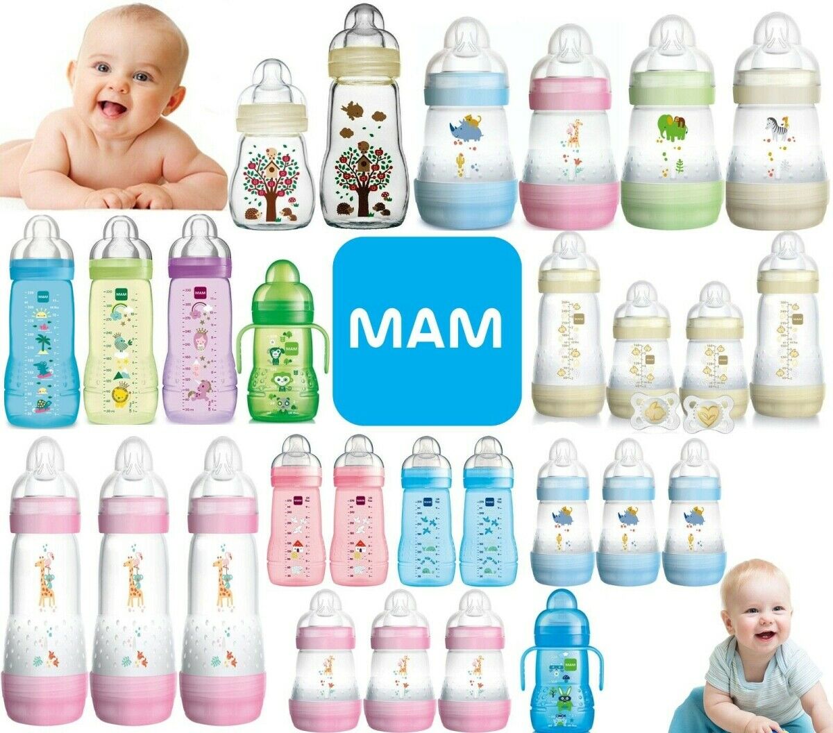 Mam All Bottles Anti-colic,baby,glass & Trainer Bottle