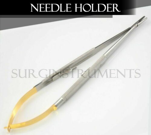 T/c Castroviejo Needle Holder Surgical Dental Curved 7"