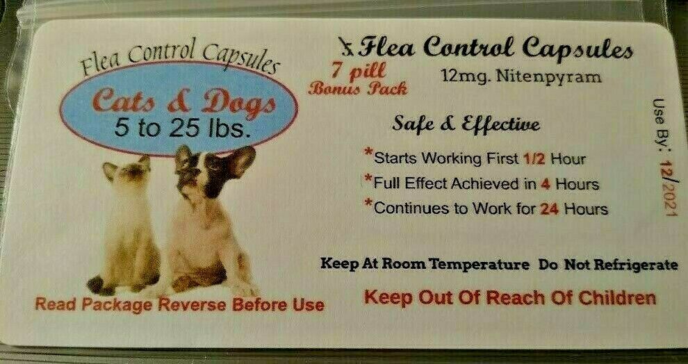 Flea Pills Instant 12mg Dogs&cats 2-25lbs. 7 Pack *our Best Seller Back In Stock