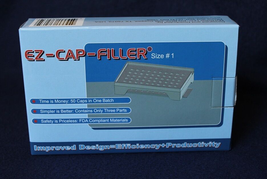 50 Holes Ez-cap-filler Cap Filler Machine Size 4,3,2,1,0,00,000 Respectively