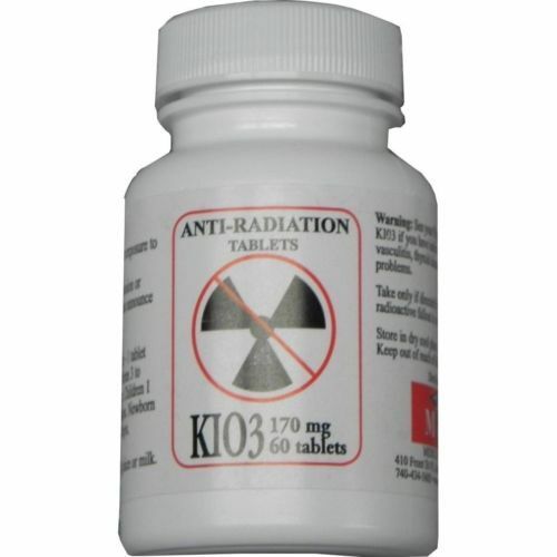 Kio3 Potassium Iodate  170mg Anti Nuclear Radiation 60 Pills Iodide Tablets