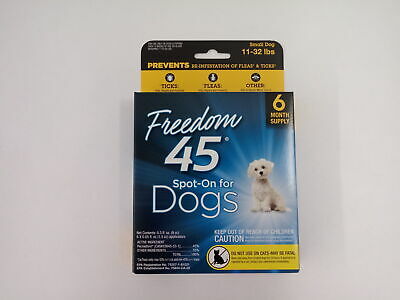 6 Months Freedom 45 Flea & Tick Prevention For Small Dogs 11-32 Lbs. Spot-on
