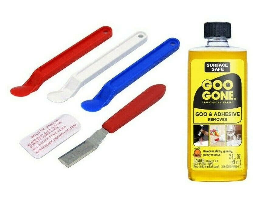 Scotty Peeler & 2oz Goo Gone Label Kit: Remove Adhesive Sticker Gum Tape Cleaner