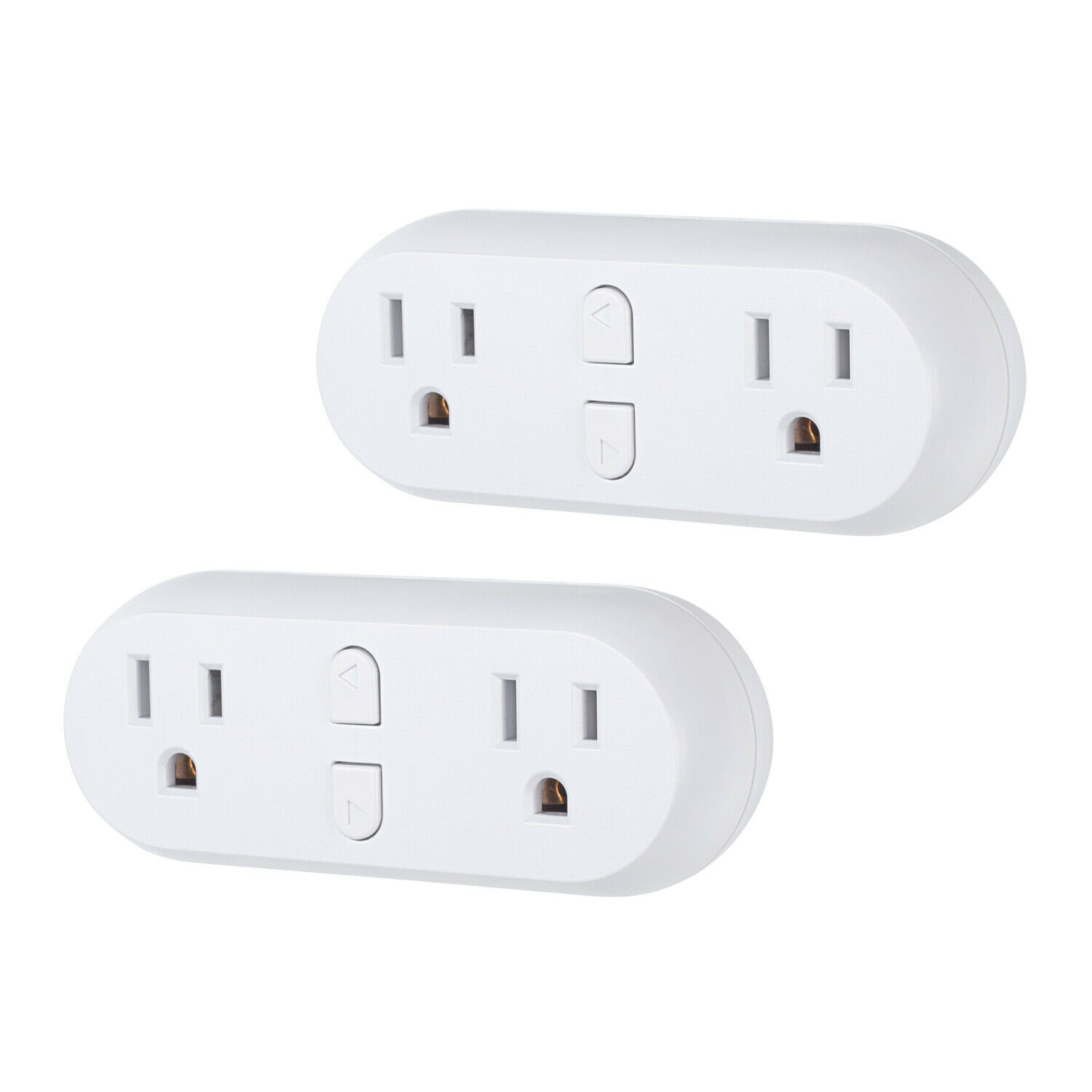 Wifi Dual Outlet Smart Plug With Individual Control , Alexa And Google Assistant
