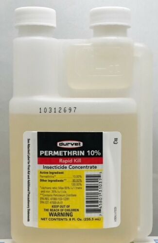 Durvet Permethrin Rapid Kill 10% Insectiside Concentrate 8oz
