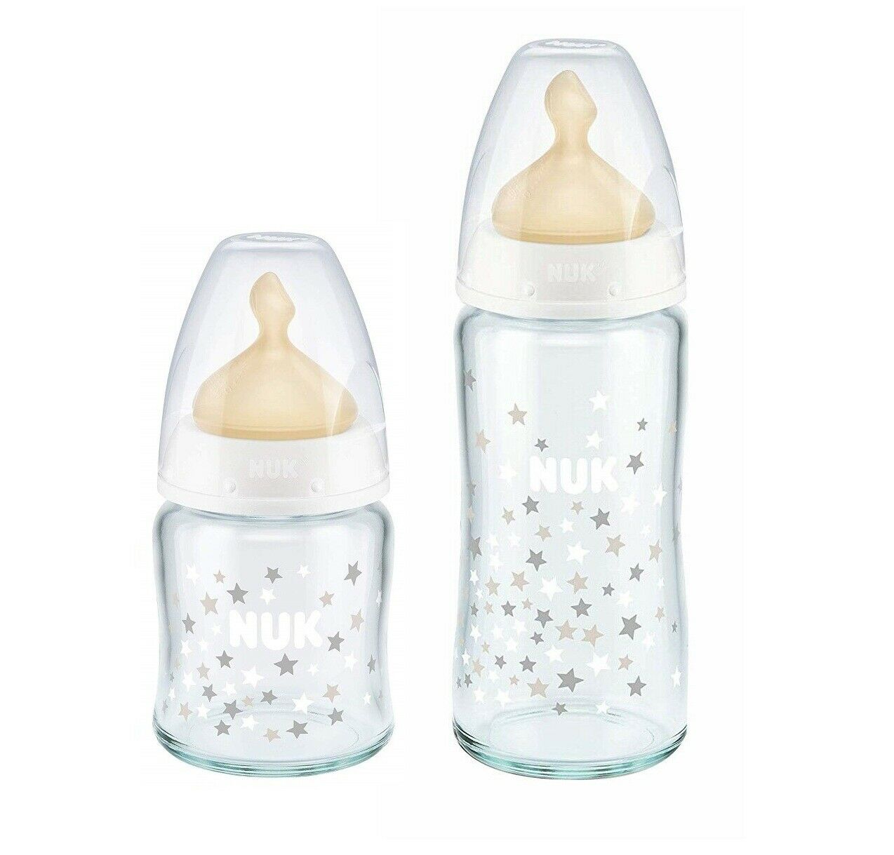 Nuk First Choice Glass Bottle With Latex Teat Available In 240ml/120ml