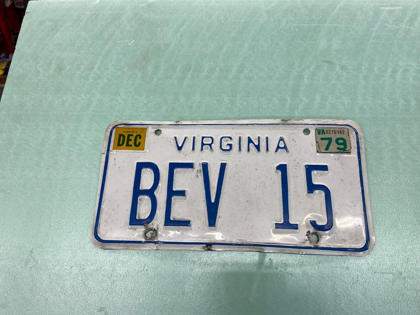 1979 Virginia Personalized License Plate