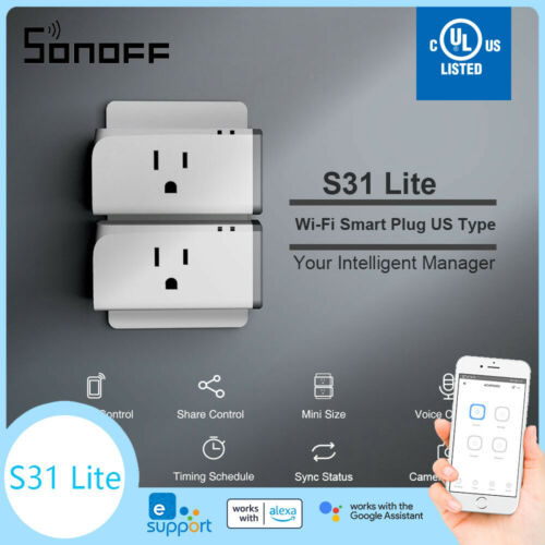 Sonoff S31 Lite Us Smart Plug Wifi Socket Switch App Control Timer For Ewelink