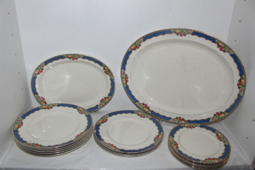 15 Pieces Vintage Booth's Silicon China Ceylon Ivory "orchard"-england