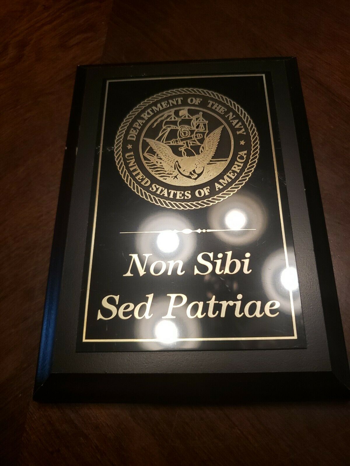 Ncis New Orleans Episode Prop Dept Of The Navy Non Sibi Sed Patriae Plaque