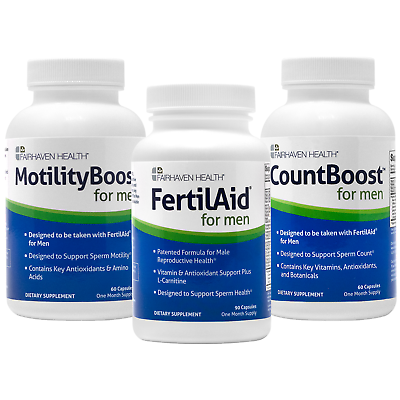 Fairhaven Health Male Fertility Starter Pack Fertilaid Countboost Motilityboost
