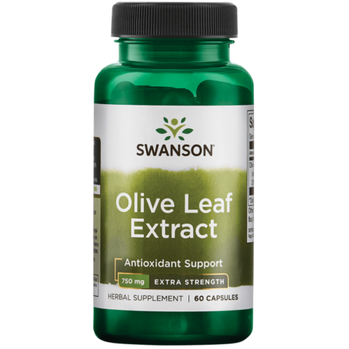 Swanson Extra Strength Olive Leaf Extract Capsules, 750 Mg, 60 Count.