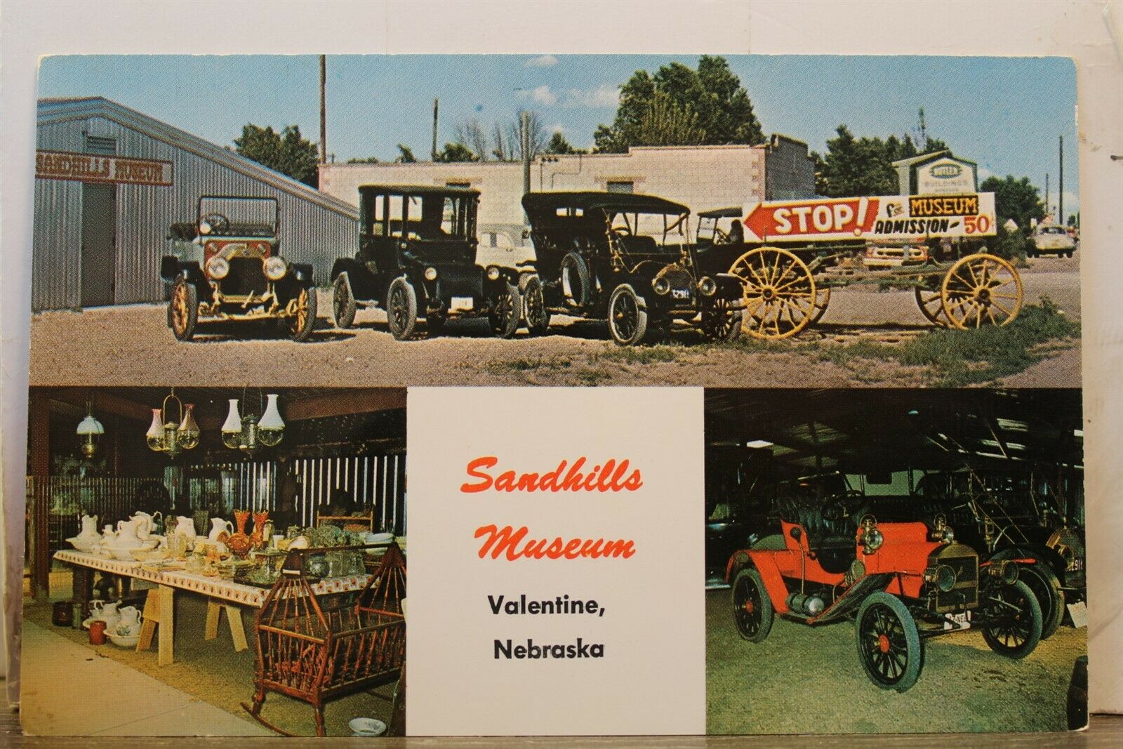 Nebraska Ne Valentine Sandhills Museum Postcard Old Vintage Card View Standard