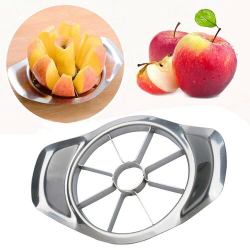 New Stainless Steel Fruit Apple Pear Easy Cut Slicer Cutter Corer Divider Peeler