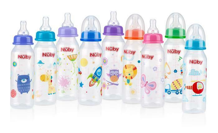 Nuby Non-drip Standard Neck 8oz Baby Bottles - 3 Pack - Bpa Free - Anti-colic